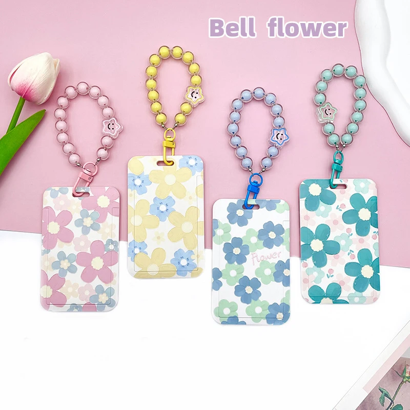 

Cute Student Card Cover Set Girl Bus Card Access Card Badge Holder Lanyard Long Rope Neck Strap Lanyard Badge Protective Sleeve