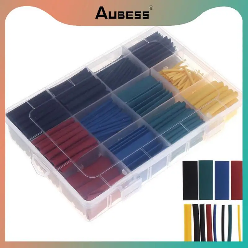 

530 PCS/set Heat Shrink Tube Thermoresistant Polyolefin Heat-shrink Tubing 2:1 Pipe Wrapping Kit Wire Cable Insulation Sleeves