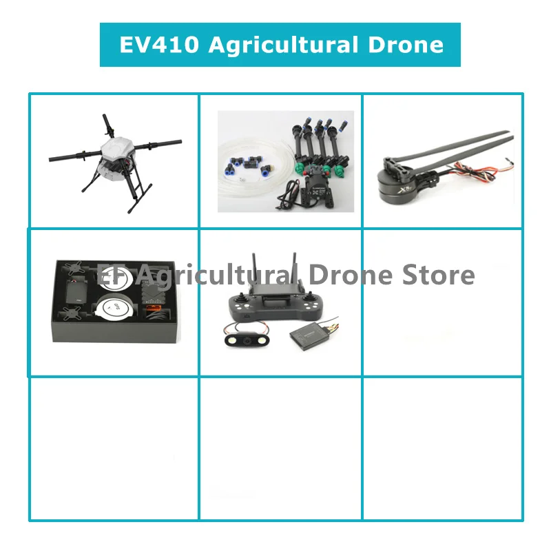 

JIS EV410 E410 4 Axis 10L 10KG Folding Quadcopter Agriculture Drone Frame Hobbywing X8 Motor/T10 Motor K3A PRO T12 VD32