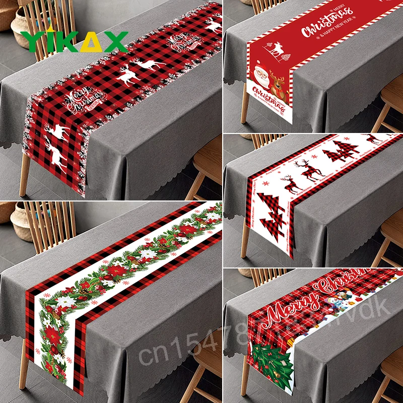 

Christmas Table Runner Merry Christmas Decorations 2023 For Home Tablecloth Navidad Noel Kerst Xmas Gifts New Year 2024 Natal