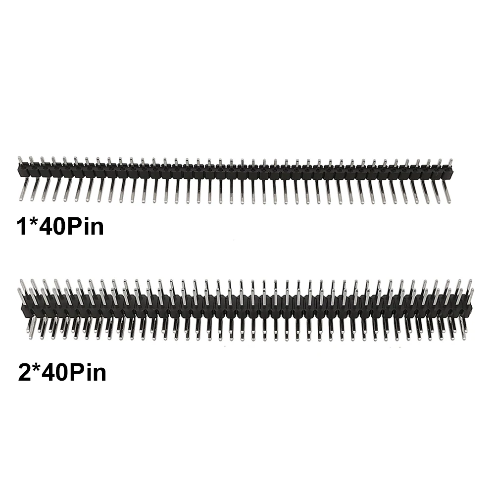 

5/10/20Pcs 2.54mm 1x40P 2x40P Single/Double Row Male Curved Needle Pin Header Connector 90 Degrees