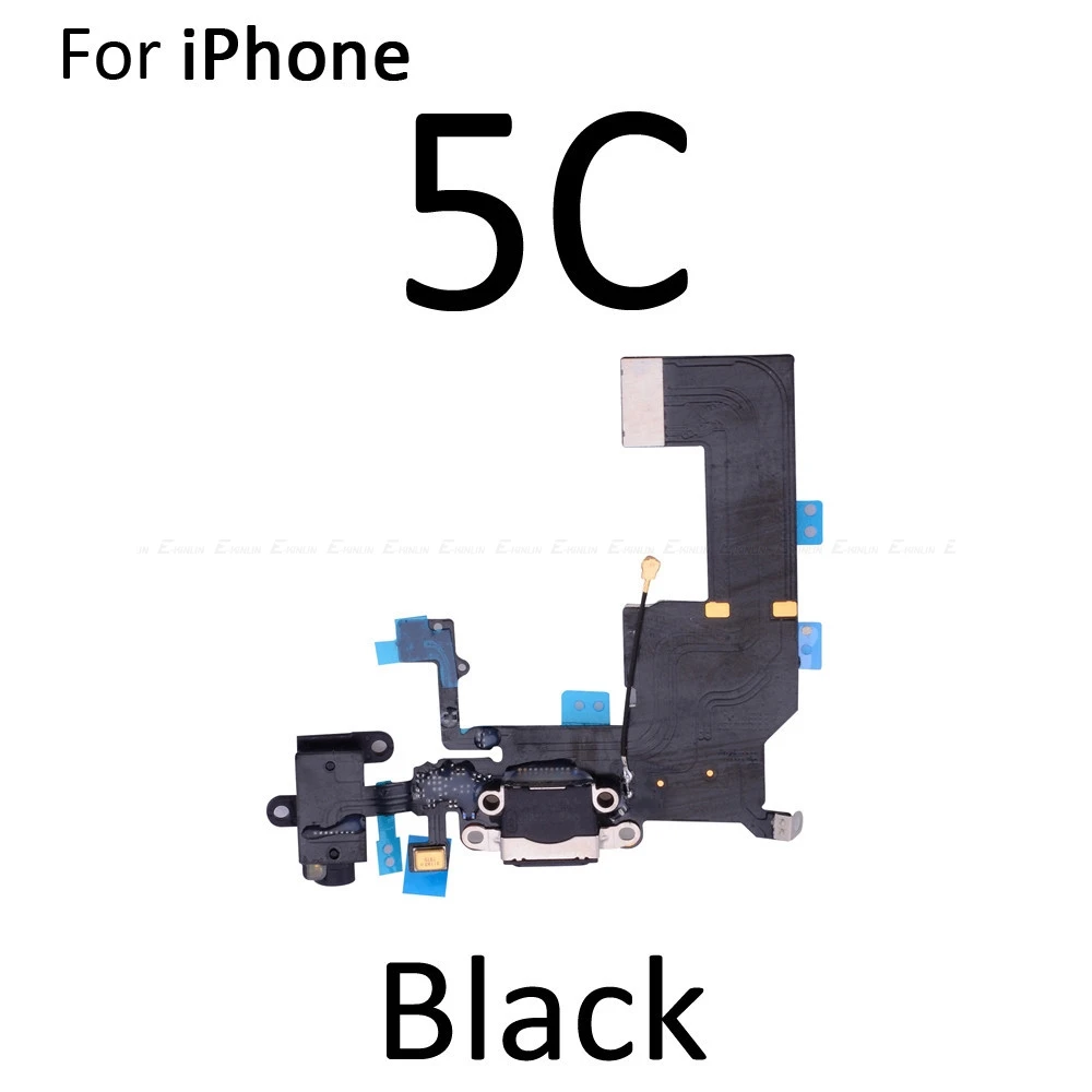 USB-разъем для зарядки, гибкий кабель с разъемом для наушников для iPhone 4, 4S, 5, 5S, 5C, запасные части (art.: 3920dabfffd09) - 3920dabfffd09