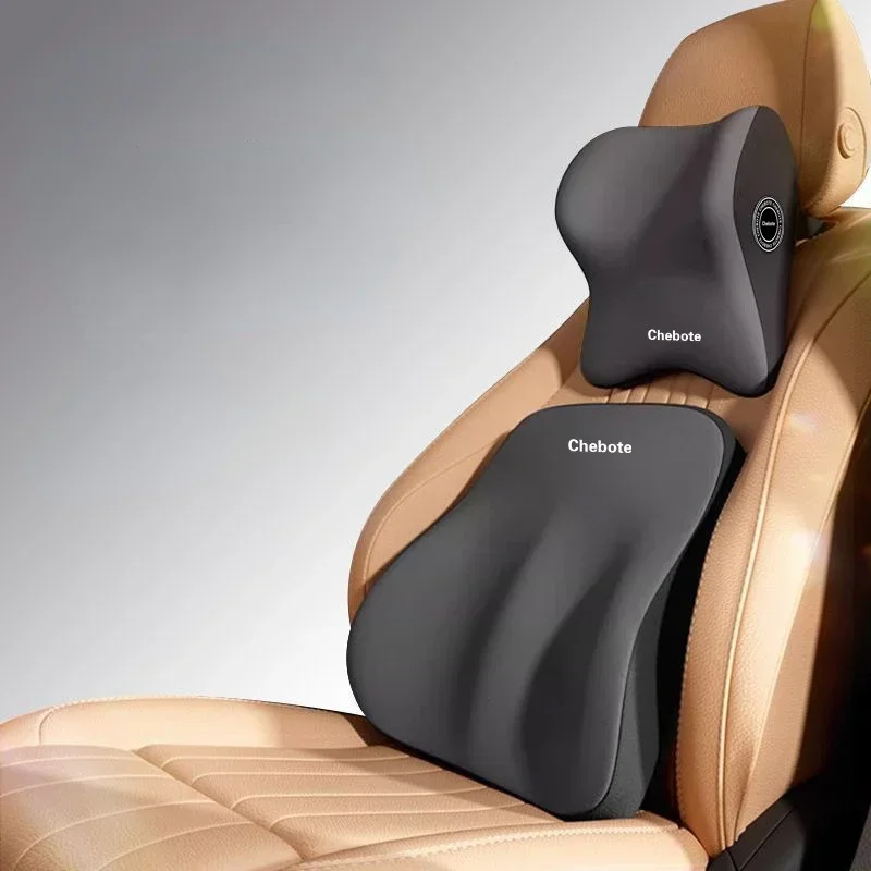 

Хлопковая подушка для шеи с эффектом памяти, подушка для поддержки талии, подголовник, подушка для талии, подушка для спинки автомобильного сиденья, подушка для поясницы водителя