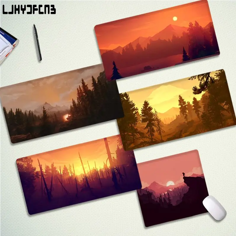 

Deep Forest Firewatch, собственные коврики, Офисная мышь, геймерский мягкий коврик для мыши, размер для больших игр CSGO, настольного ПК, ноутбука