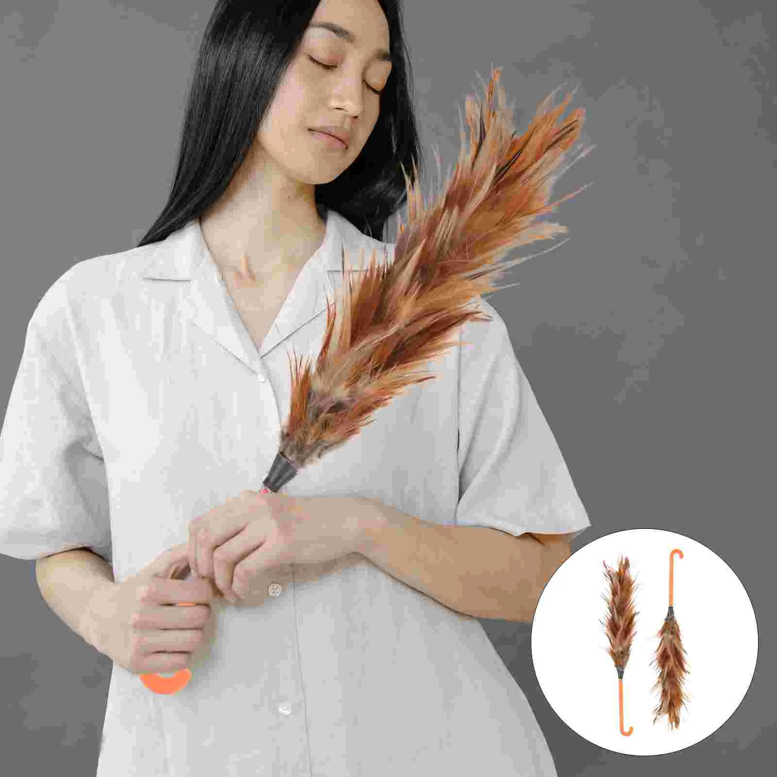 

Duster Cleaning Brush Chicken Cleaner Plume Tool Car Washable Mop Sweep Hand Clean Longmicrofiber Floor Furniture Handled