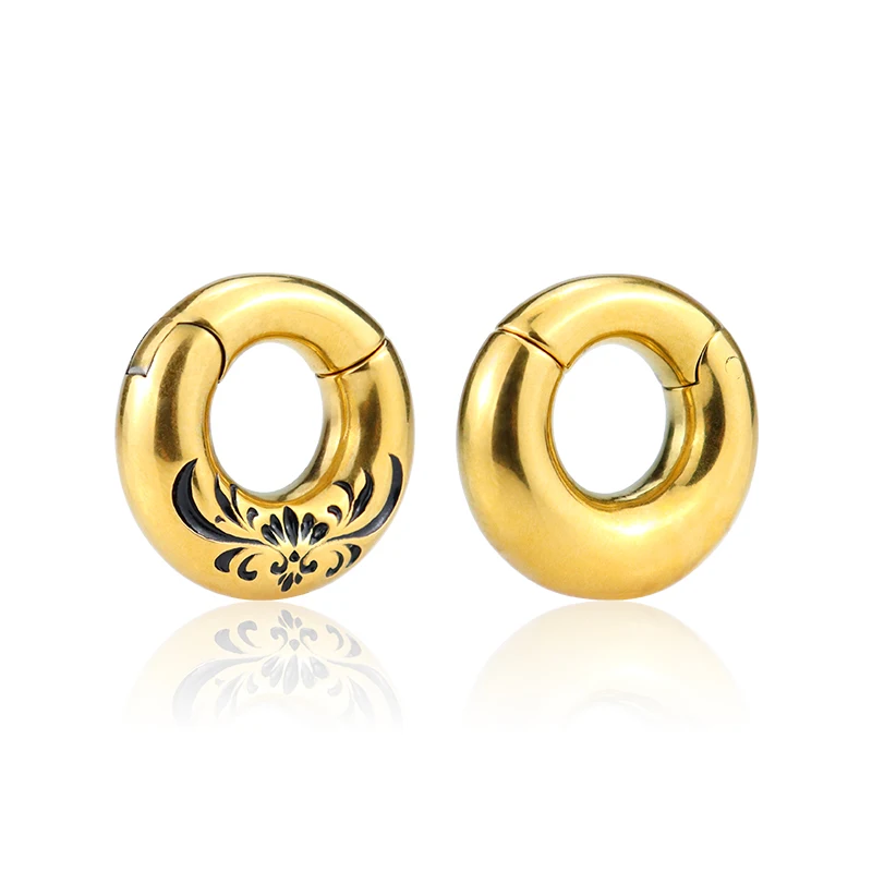 

Circular Barbells Hoop Earrings Cuff Industrials 316 Surgical Stainless Steel Circular For Septum Pinchers Women Flower Earring