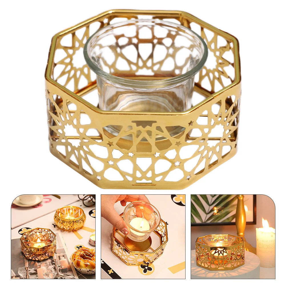 

Holder Metal Stand Decoration Burner Holders Weddingcenterpiece Hollowlight Tea Geometric Decorative Gold Cup Aroma Candlesticks