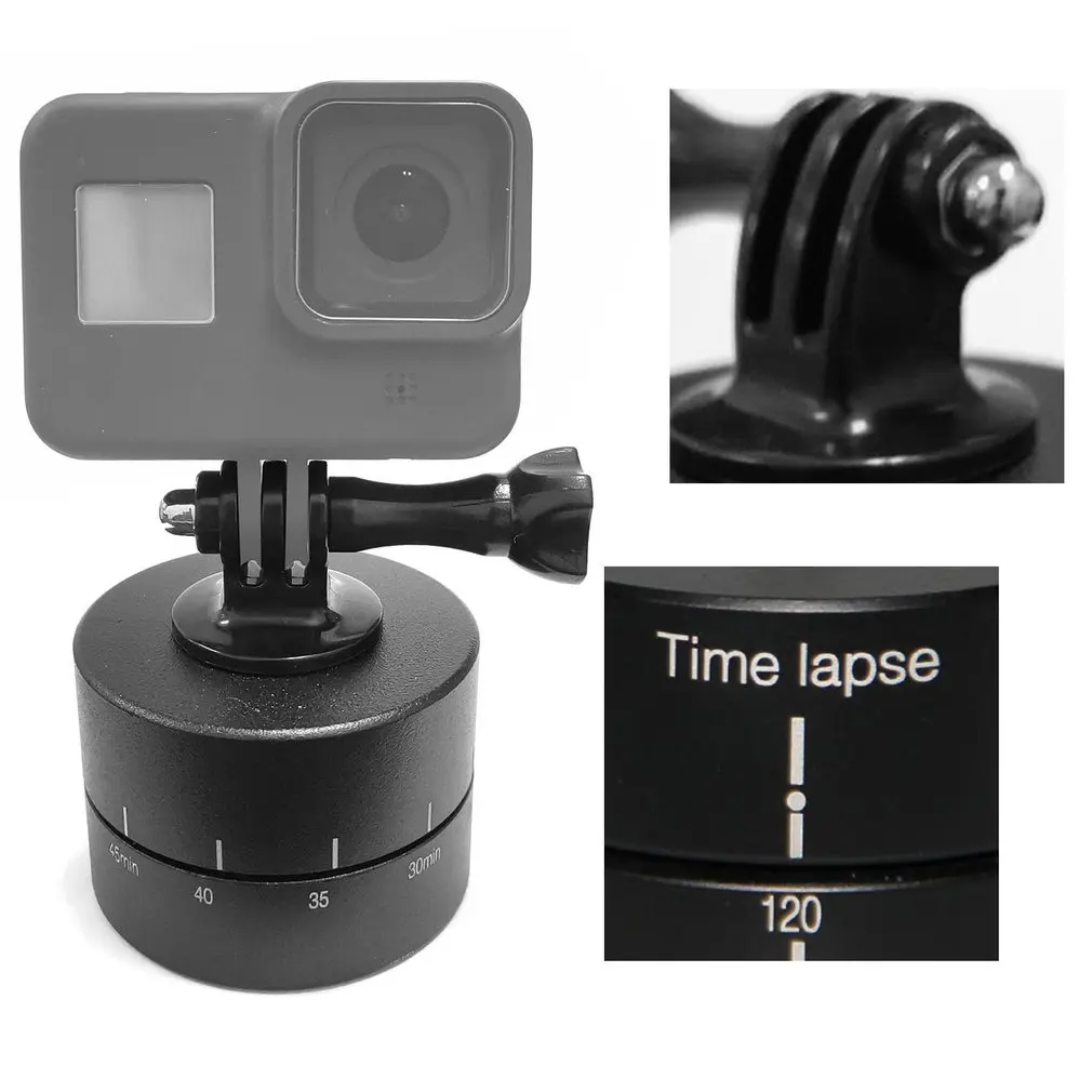 

Time Lapse Stabilizer Photography Aluminum Panning 360 Degrees Rotating 60 Min Yuntai for Gopro 8 9 10 Xiaomi DSLR Phone