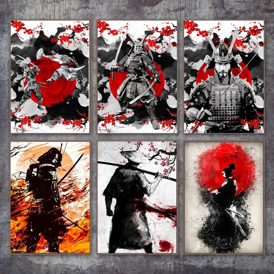 

Алмазная 5d живопись «сделай сам», японский самурай, Kanji, Zen, Bushido, мозаика, вышивка крестиком, Творческое хобби A2