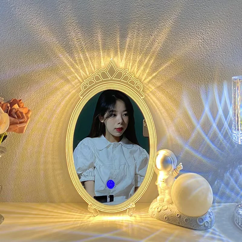 

Rabbit Led make up Mirror for Kids Mother Adjustable Dimming USB Vanity Mirror