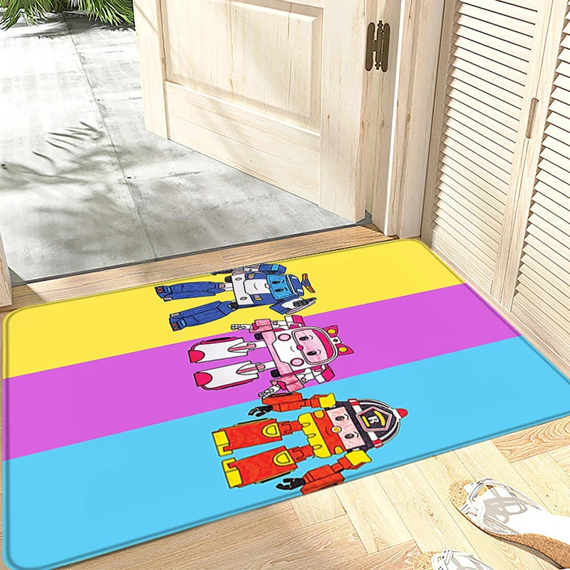 R-Robocar Poli Домашний Коврик Противоскользящий Напольный Ковер Для Кухни Ванной