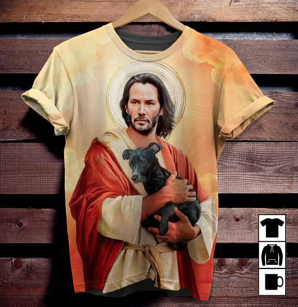 

PLstar Cosmos Jesus 3D Printed t-shirt Harajuku Streetwear T shirts Hip hop Men For Women Short Sleeve 08