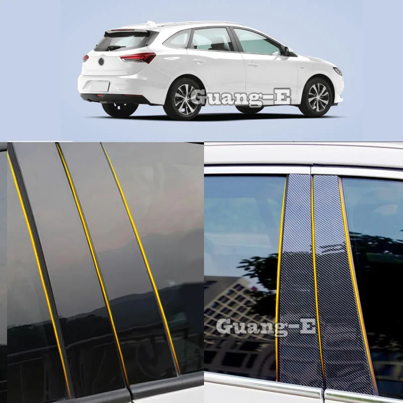 

Car PC Material Pillar Post Cover Door Trim Window Molding Sticker Plate 6pcs For Buick Excelle GX 2018 2019 2020 2021 2022