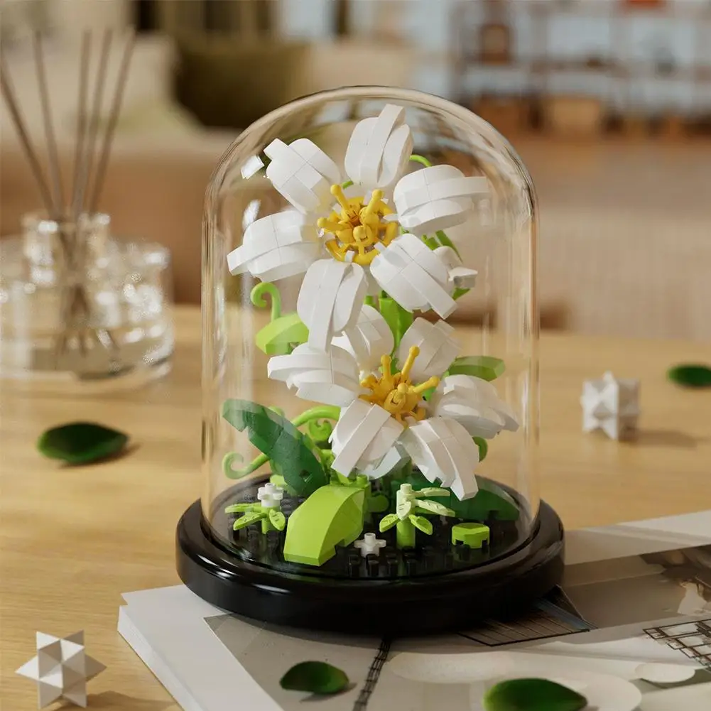 Вечные цветы строительные блоки подсолнухи розы гвоздики гибискус горшечные