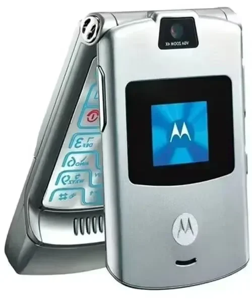 Фото Восстановленный 90% новый Motorola RAZR V3, оригинальный разблокированный синий чехол, Bluetooth-телефон GSM 850/900/1800/1900, хорошее качество, хорошо №2