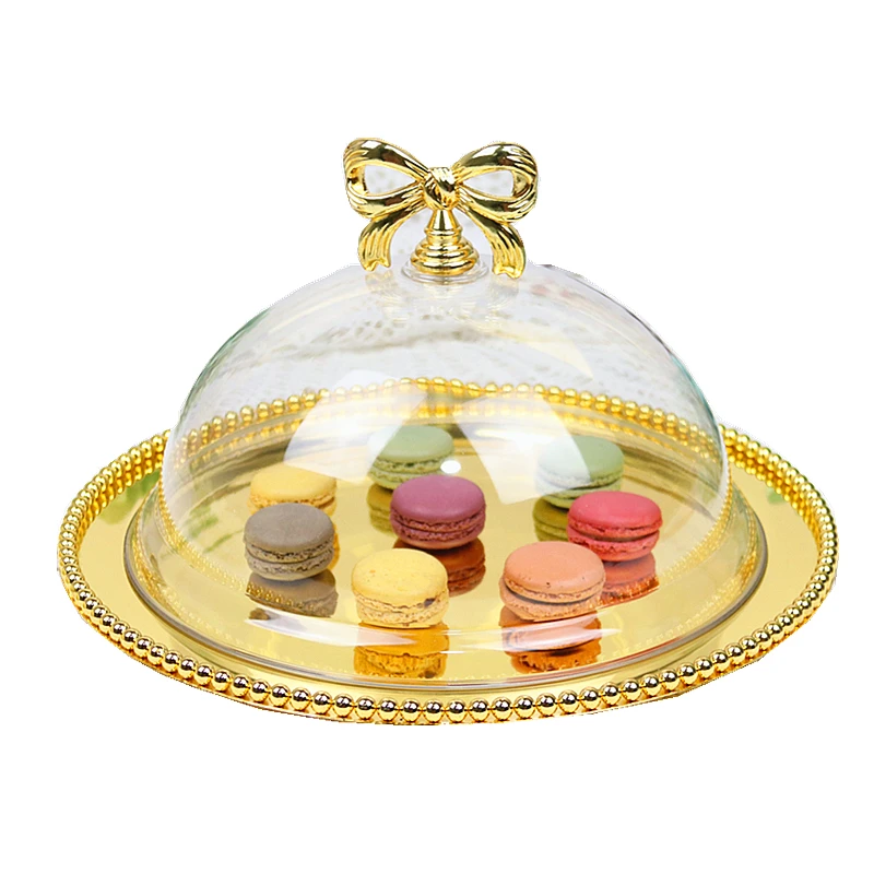 Cake Plate Lid Acrylic Fruit Plate Fresh Cover Baking Display Cover Cold Meal Food Cover