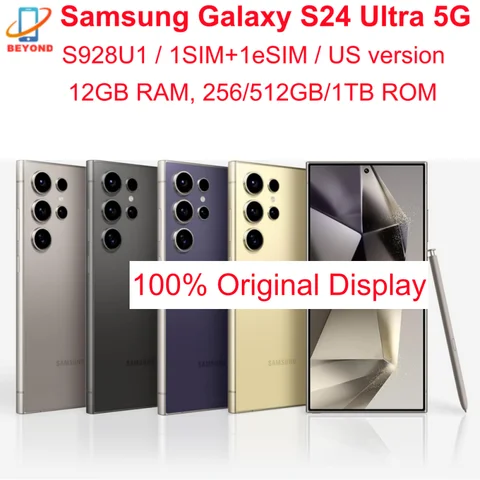 Смартфон Samsung Galaxy S24 Ultra, 12/256ГБ, 12/512ГБ, 12ГБ/1ТБ, global, Б/у
