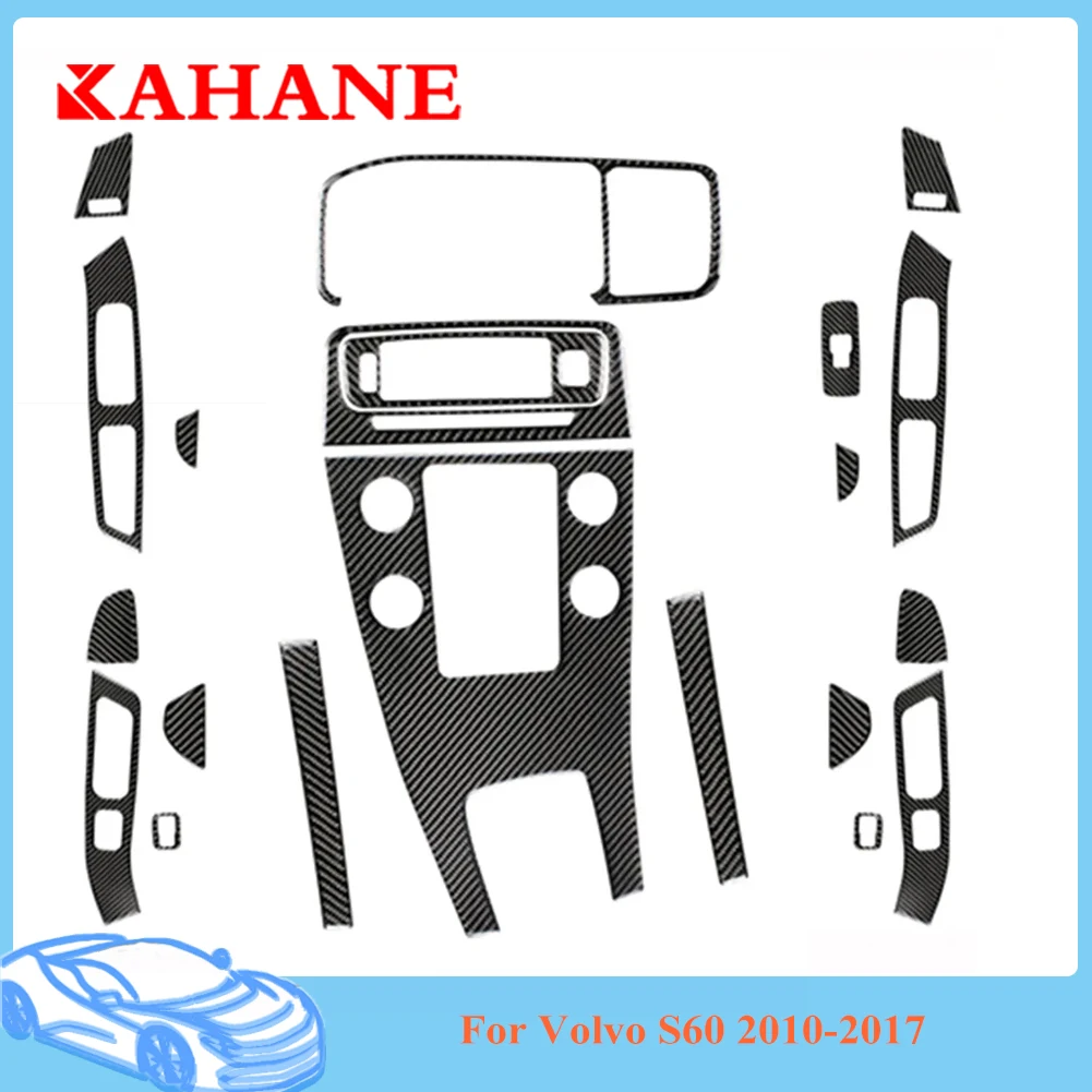 

Car Stickers Accessories Carbon Fiber Decorative Cover Trim For Volvo S60 2010-2017 Auto Interior Mouldings Renovate Parts