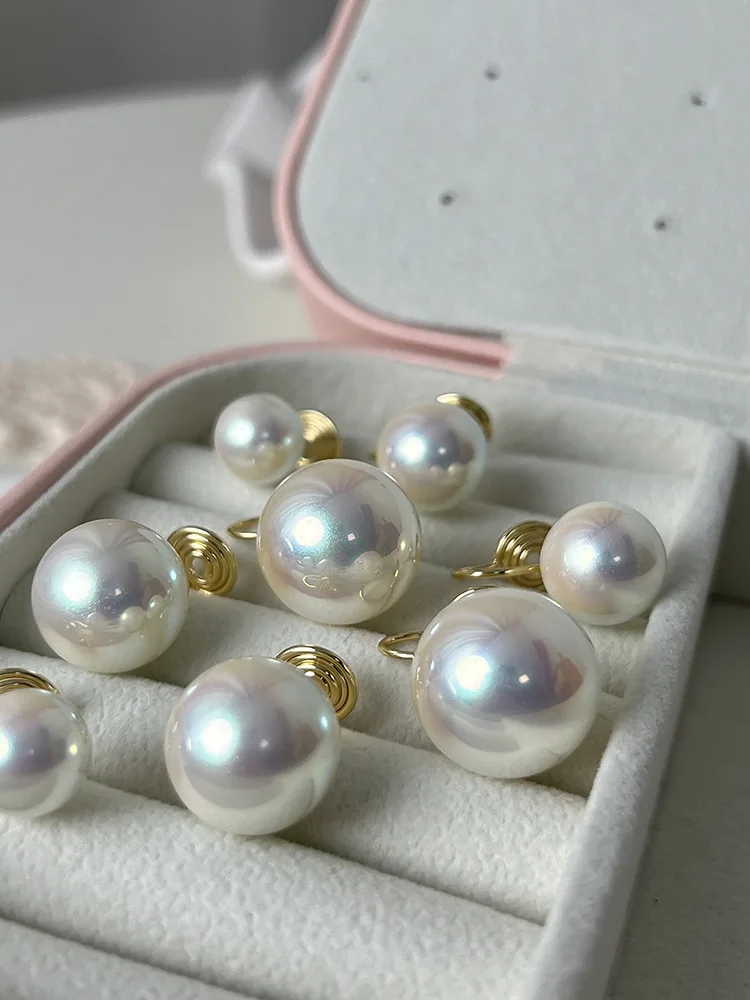 Hot Sale Freshwater Pearls Mosquito Coil Clip on Earrings No Pierced Women's Fashion Cuff Earring Hypoallergenic Ear Clip