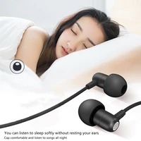 new sleep earphones metal heavy bass stereo side sleep with noise reduction headset for phone computer tablet pc 3 5mm universal