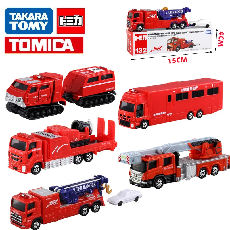 

TOMY Tomeca Extended Car 121 145 137 Ladder Fire Truck Hot Sale 1:64 Children's Toy Car Die-casting Metal Model