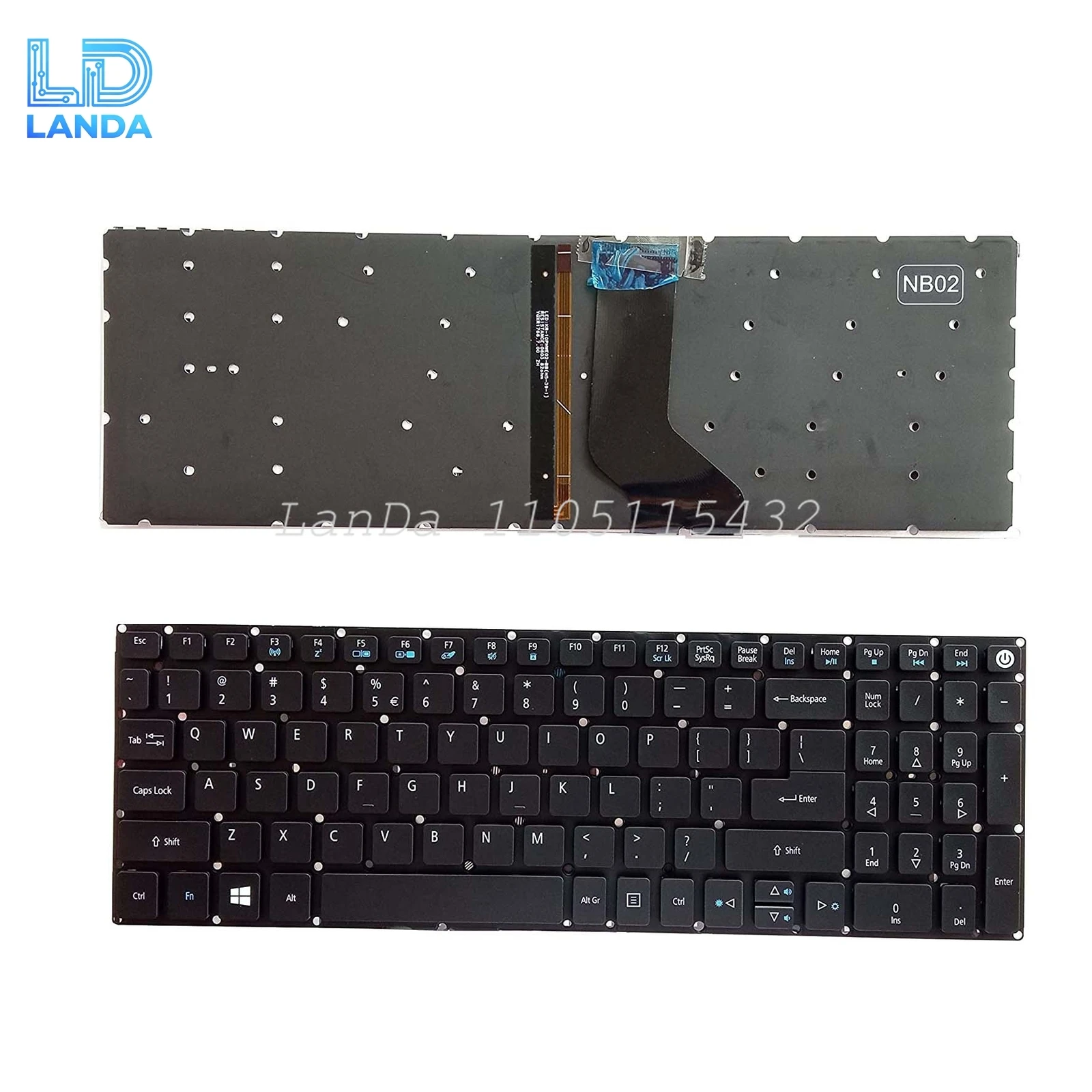 Фото Клавиатура для ACER Aspire 3 A315 21 41 31 51 53G 56 US с подсветкой №1