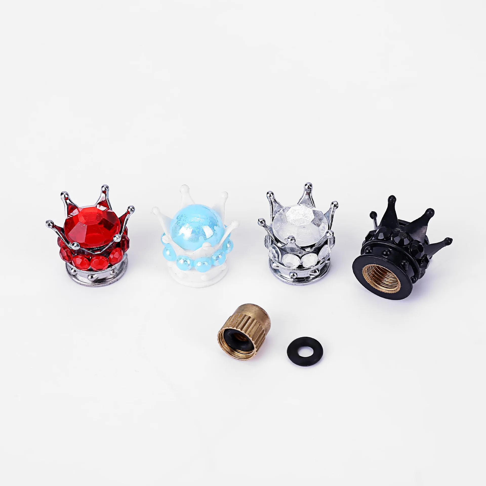 

4pcs/Set Universal Valve Caps Car Tire Caps Valve Caps Dust Caps Creative Drilled Valve Core Caps