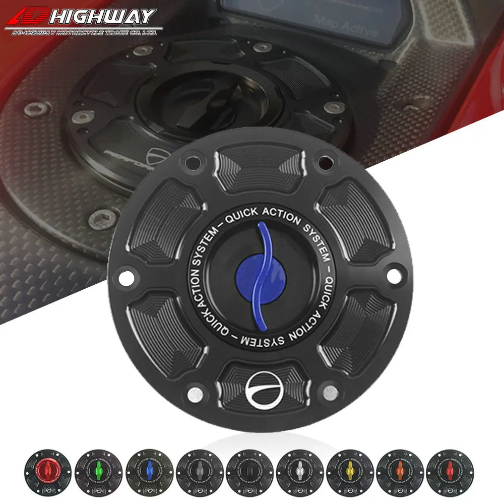 

Motorcycle Accessories CNC Aluminum Fuel Gas Tank cap Quick Release Cover Keyless for DUCATI DIAVEL 1260 2019-2020