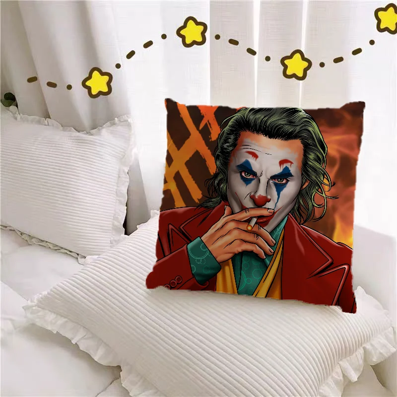 Квадратная Наволочка С Принтом Джокера 45x45 См Экологически Чистая Декоративная