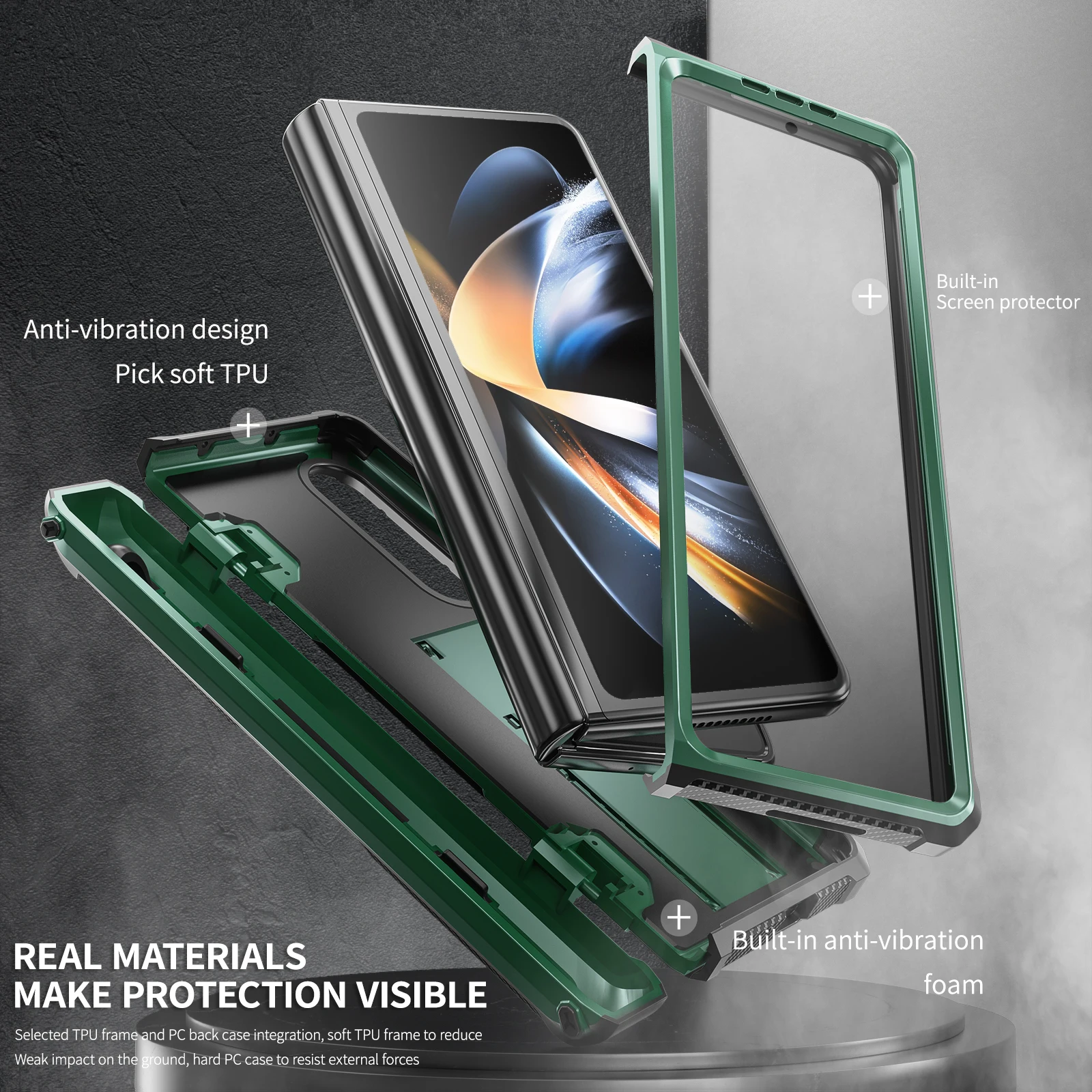 Armor Case for Samsung Galaxy Z Fold4 SM-F9361 Hard Cases for Galaxy Z Fold3 7.6 inch SM-F9260 SM-F926 Phone Cover