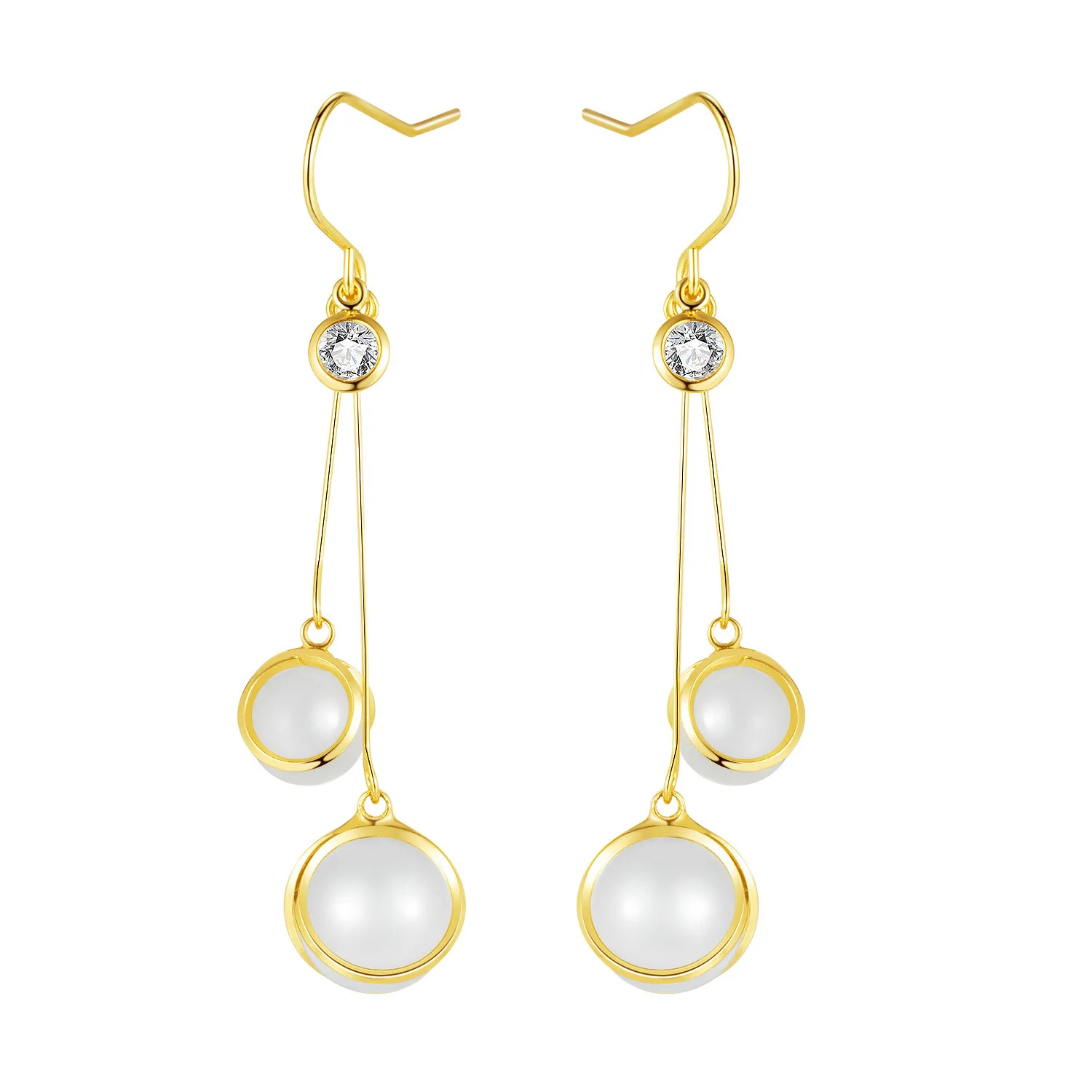

Niche Design Ball Earrings Fashion Light Luxury Personality Simple New Copper Stud Earrings
