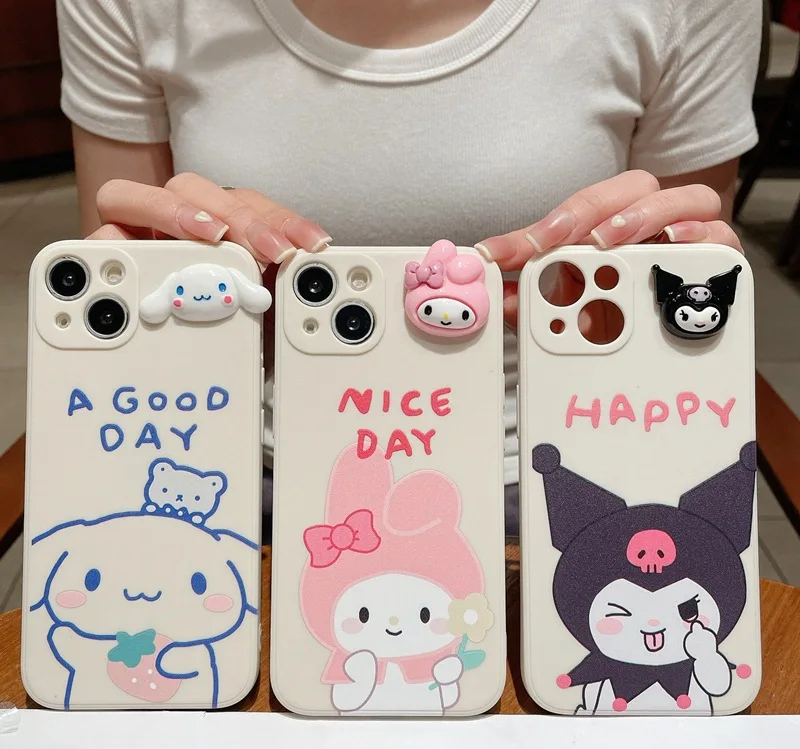 

iPhone13 three-dimensional cartoon cute mobile phone case apple 12promax, iphone11pro, iphonex/xs melody, yugui dog, kulomi
