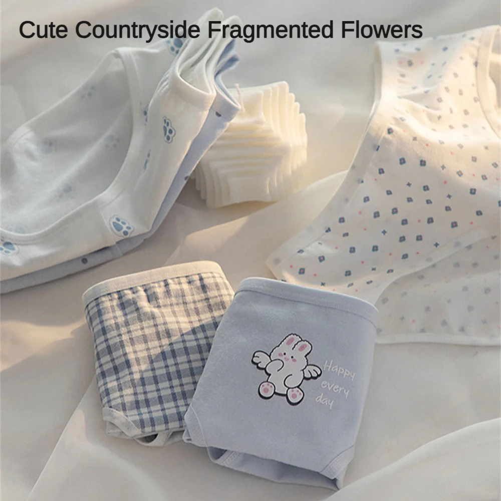 Нижнее белье женское с кроликом Angel Cute мягкие дышащие трусы из чистого хлопка