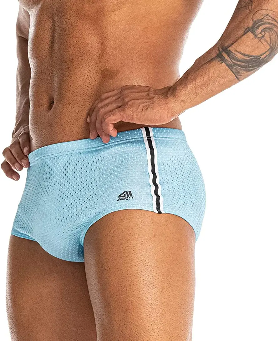 

Мужской тренировочный костюм AIMPACT, сетчатый тренировочный купальник, новый Быстросохнущий купальный костюм, купальник AM8118