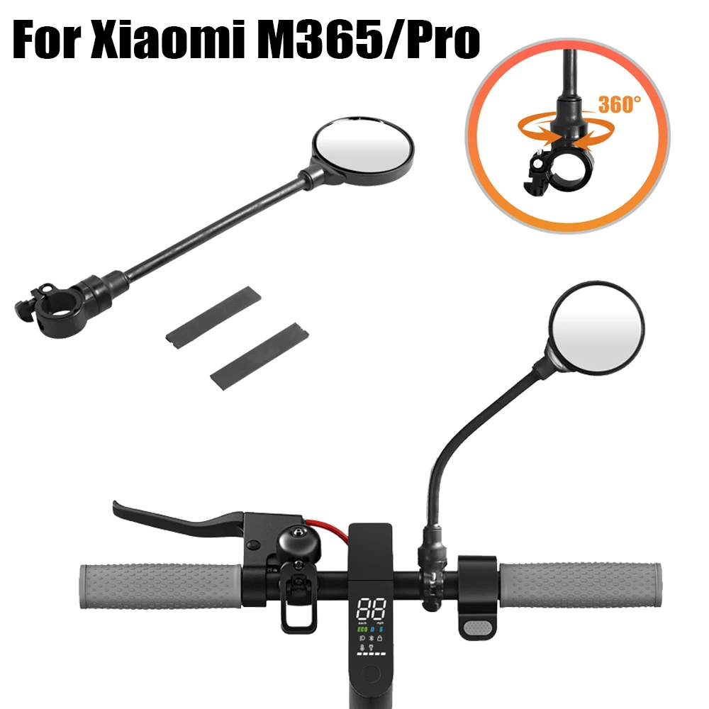 

Universal Long Scooter Rearview Handlebar Mirrors 360° For Xiaomi m365 Electric Scooter Bendable Hose Adjustable Rearview Mirror