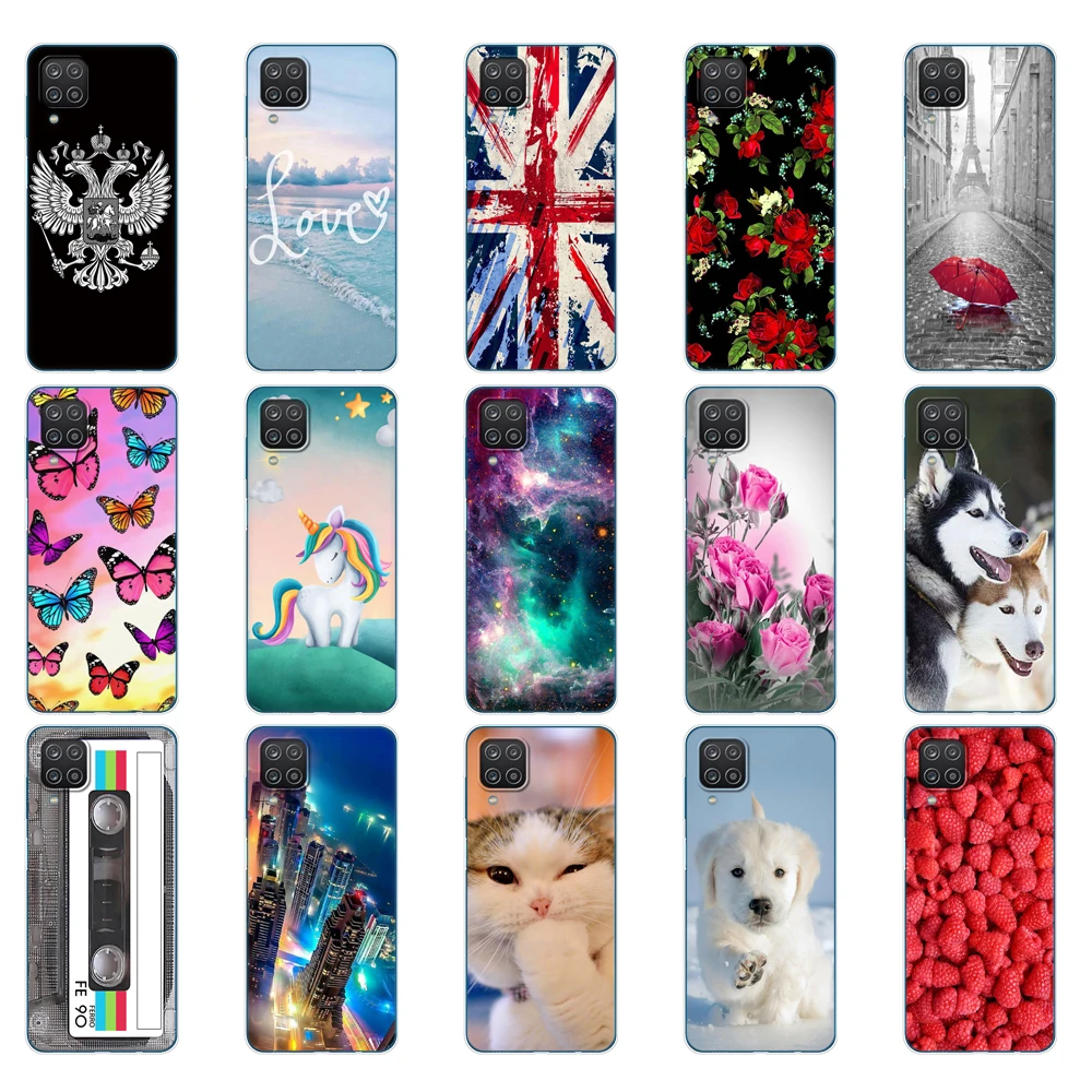 For Samsung A12 Case Soft Silicon Tpu Back Phone Cover For Samsung Galaxy A12 GalaxyA12 A 12 SM-A125F a125 Bumper 6.5inch fruit