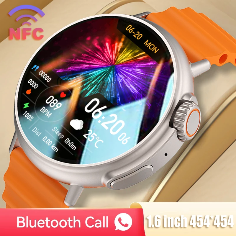 

Новинка 2023, умные часы, мужские водонепроницаемые спортивные часы с экраном 1,6*454 и Bluetooth-вызовом