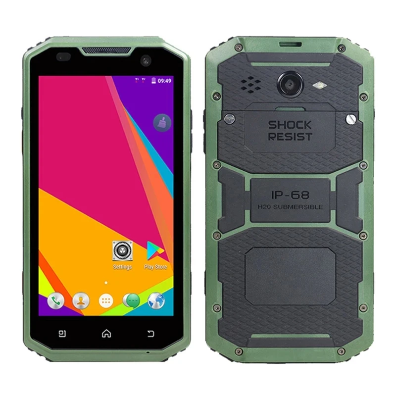 L500 2GB RAM 16GB ROM Rugged Smartphone 4G LTE NFC IP68 Waterproof 5.0-inch Screen 13.0MP Rear Camera 4500MAH Mobile Phone