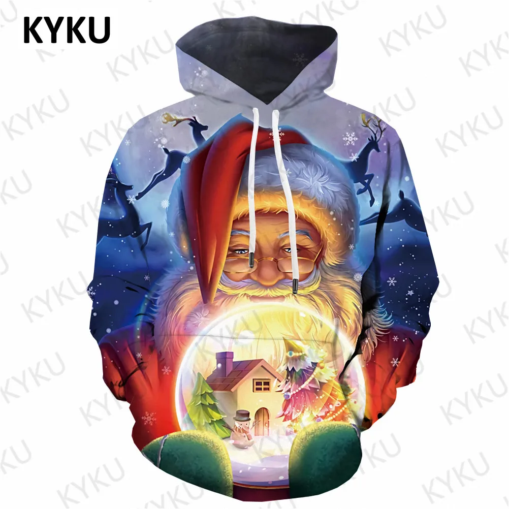 

3d толстовки, Рождественская Толстовка, Мужской свитшот с Санта-Клаусом, печатный снеговик, 3d принт, олень, капюшон, повседневный Подарочный Hoody аниме
