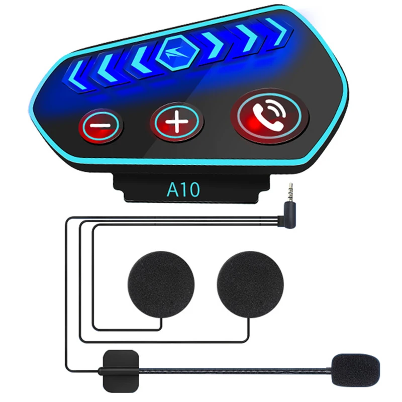 

A10 Helmet Headset Motorbike Bt Interphone Motorcycle Bluetooth Helmet Intercom Stereo Headset For Cell Phone