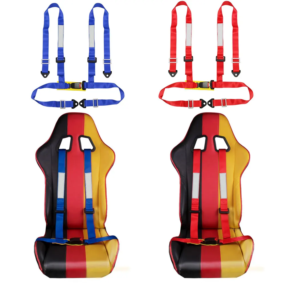 

Universal 2 inch 4 Point Racing Seat Belt Sety Harness Red/Blue/Black Sports Racing Harness Seat Belt