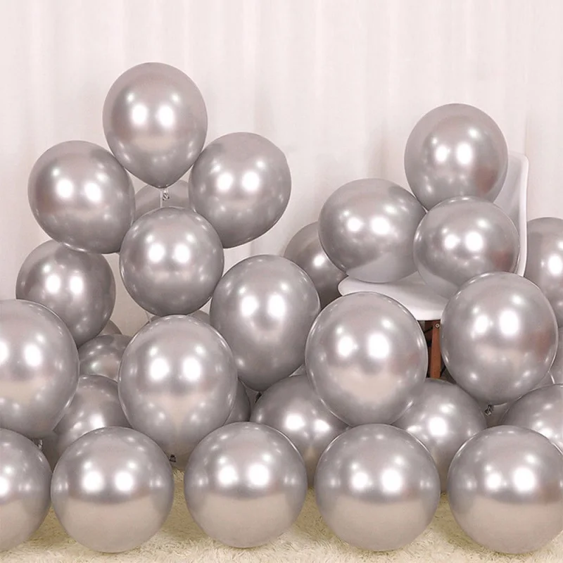 

50Pcs Metallic 12" Balloons Bouquet Pearl Ballon Wedding Birthday Party Supplies