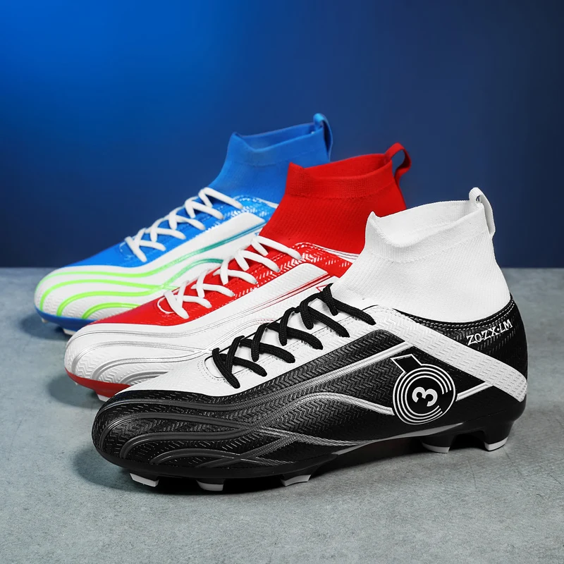 

Профессиональные футбольные бутсы, мужская обувь для футбола TF/FG, высокие, Нескользящие, для подростков, спортивные футбольные кроссовки, размер 31-48
