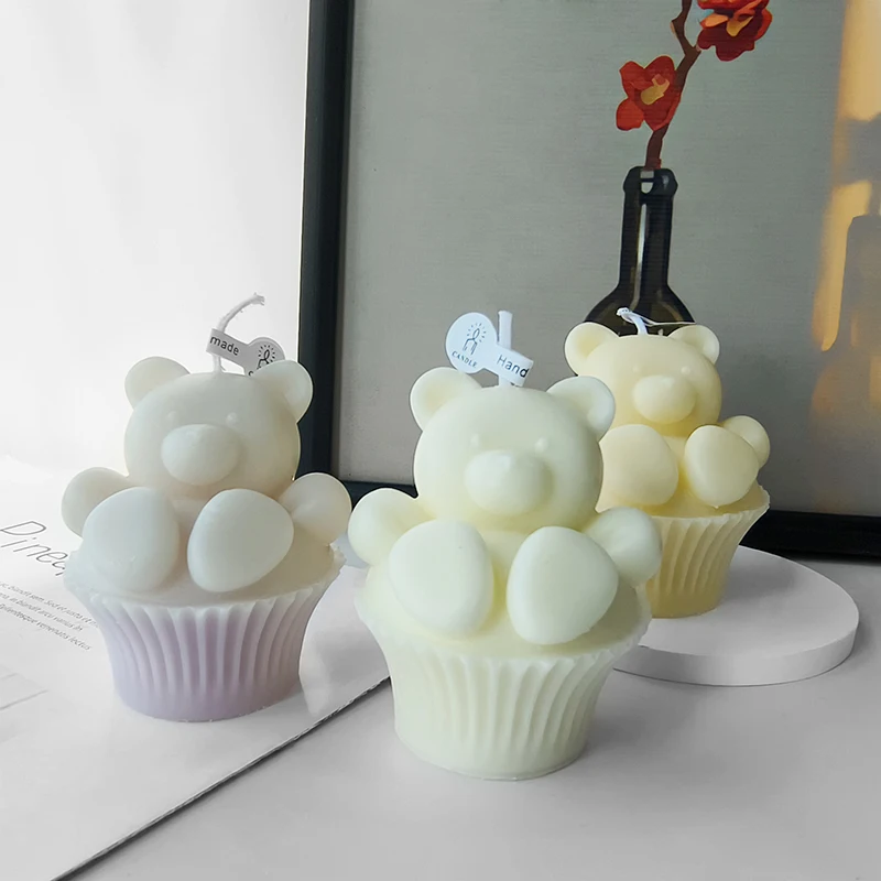 Симпатичная формочка для маффинов ручная работа мультяшный медведь