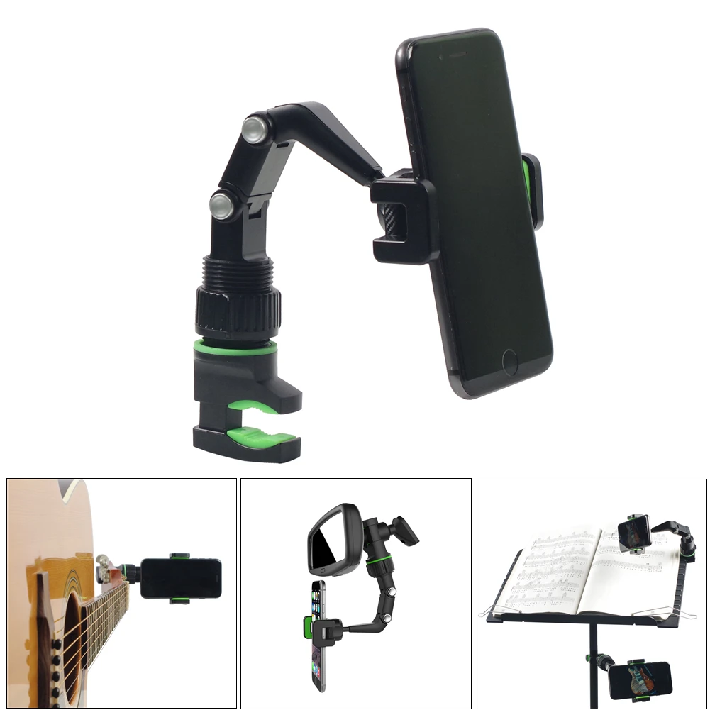 

Universal Mic Stand Phone Holder Telephone Car Holder Live Broadcast Bracket Clip Multi-Functional Phone Mount Silicone Rack