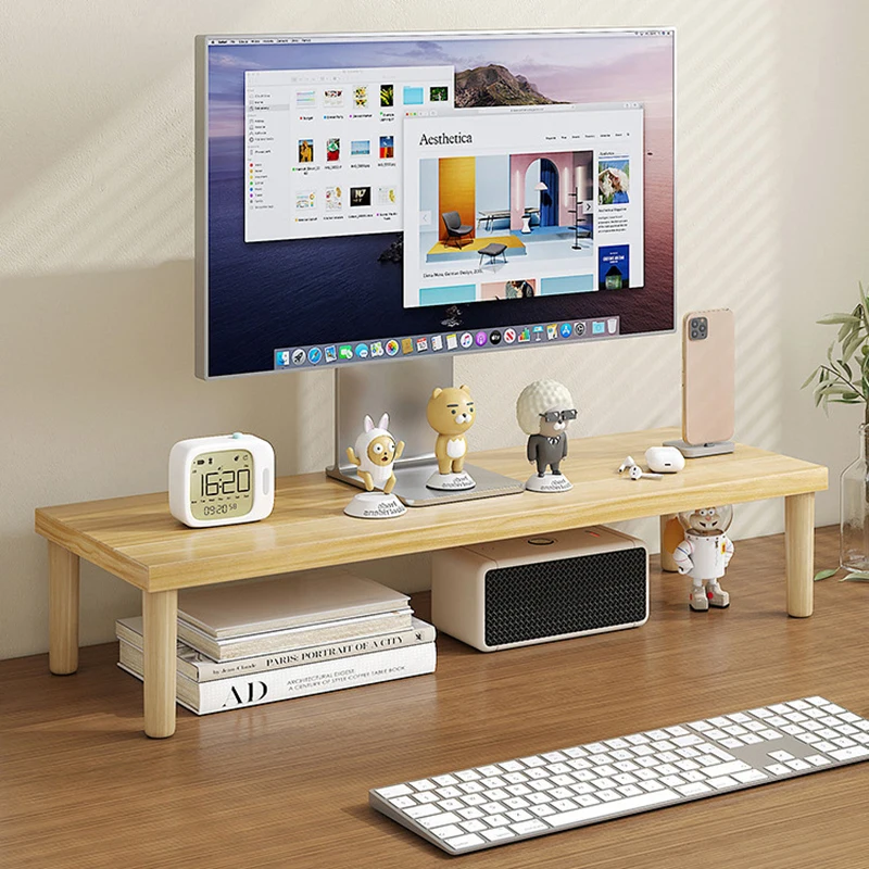 Деревянный держатель для монитора компьютера подставка экрана ПК кронштейн