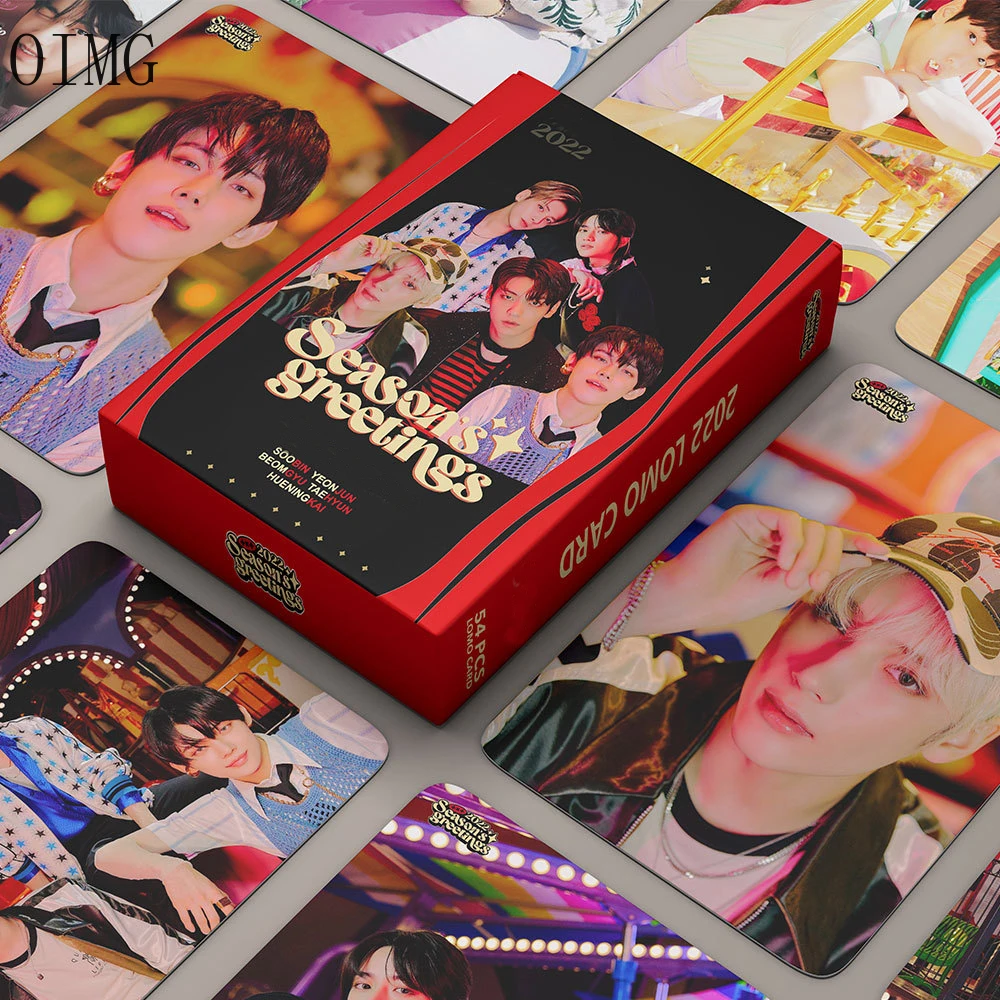 

54 шт. Kpop Мальчики TX открытка 2022 новый альбом Фотокарточка Сезон Приветствия ЛОМО карточка плакат Фотокарточка корейские картины Поклонники...