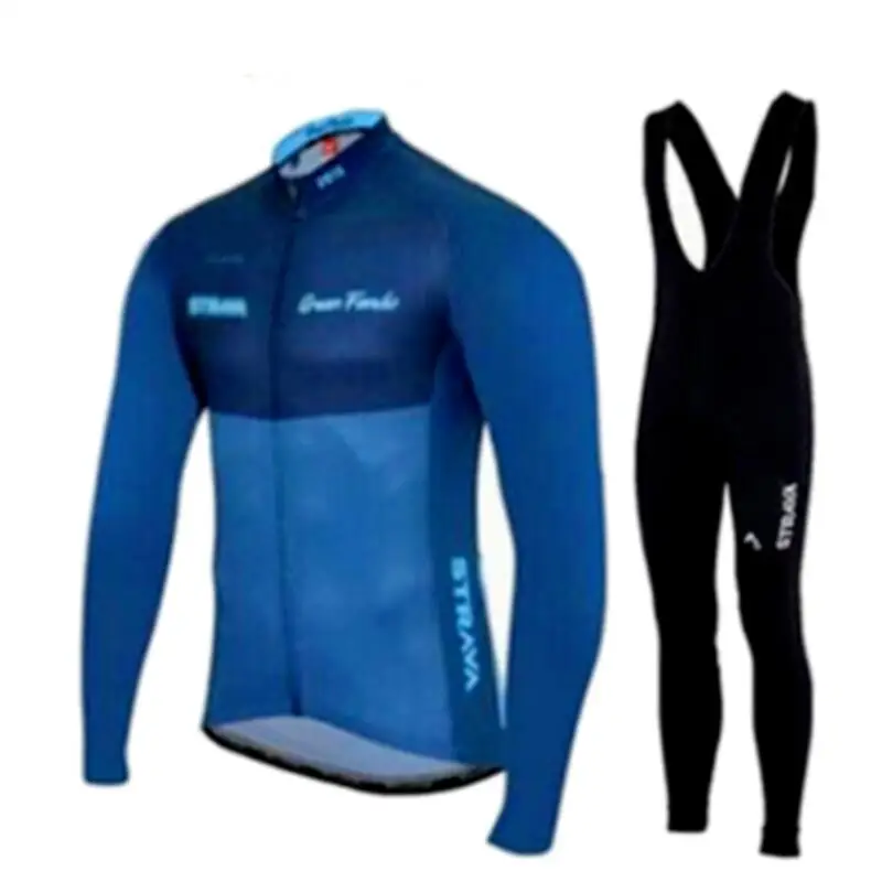 

Strava майки для велоспорта Ropa Maillot Ciclismo с длинным рукавом, осенне-зимняя одежда для велоспорта, комплект воздухопроницаемых штанов
