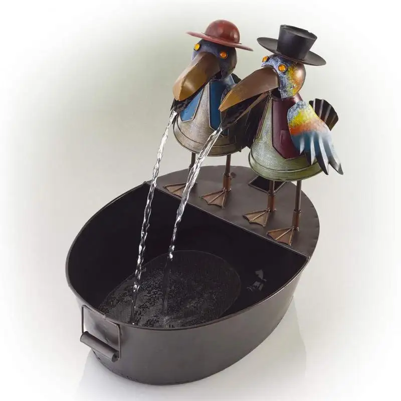 

Resin Beaked Bird Water Statue Toucan Fountain Decoration Courtyard Interesting Outdoor Garden Yard Fountain Landscape Decor