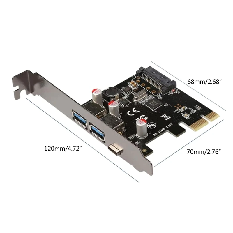 Разъем PCIE-2A1C на Type USB 3.1 передней панели 3.0A PCIE 1X Расширение Прямая поставка